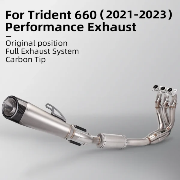 Triumph Trident/ Tiger 660 / Sport 2021-2023  Full System Carbon Tip