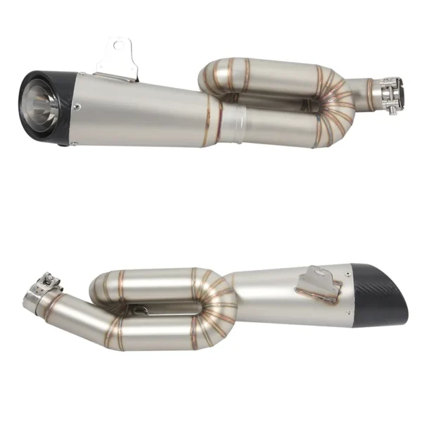 Triumph Street Triple 765 S R RS 2017 - 2022 Project Carbon Fibre Double Catalyst Pipe - Image 2