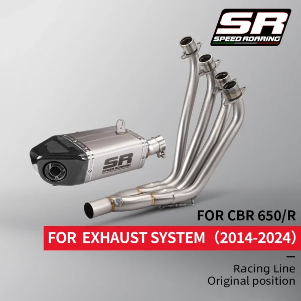 Honda CBR650R CB650F CB650R CBR650F 2014-2024 Full Exhaust System - Image 8