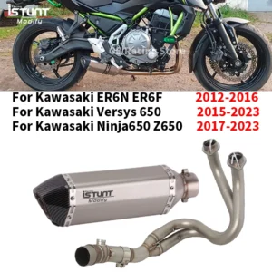 Kawasaki ER6N ER6F Versys 650 Z650 Ninja650 Motorcycle Full Exhaust System