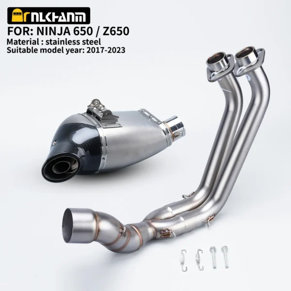 Ninja650 Versys650 Z650 Underbody Full exhaust System 2017-2023
